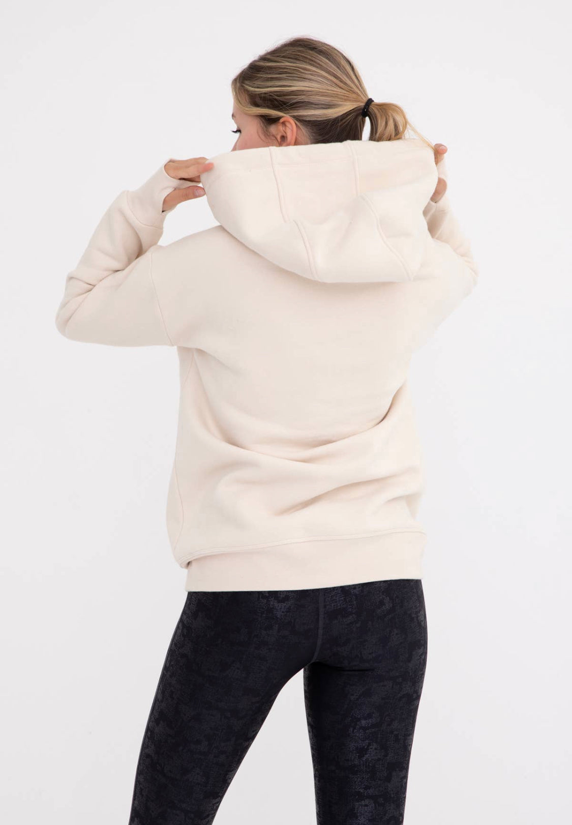 Fleece Lined Hoodie Pullover with thumbholes